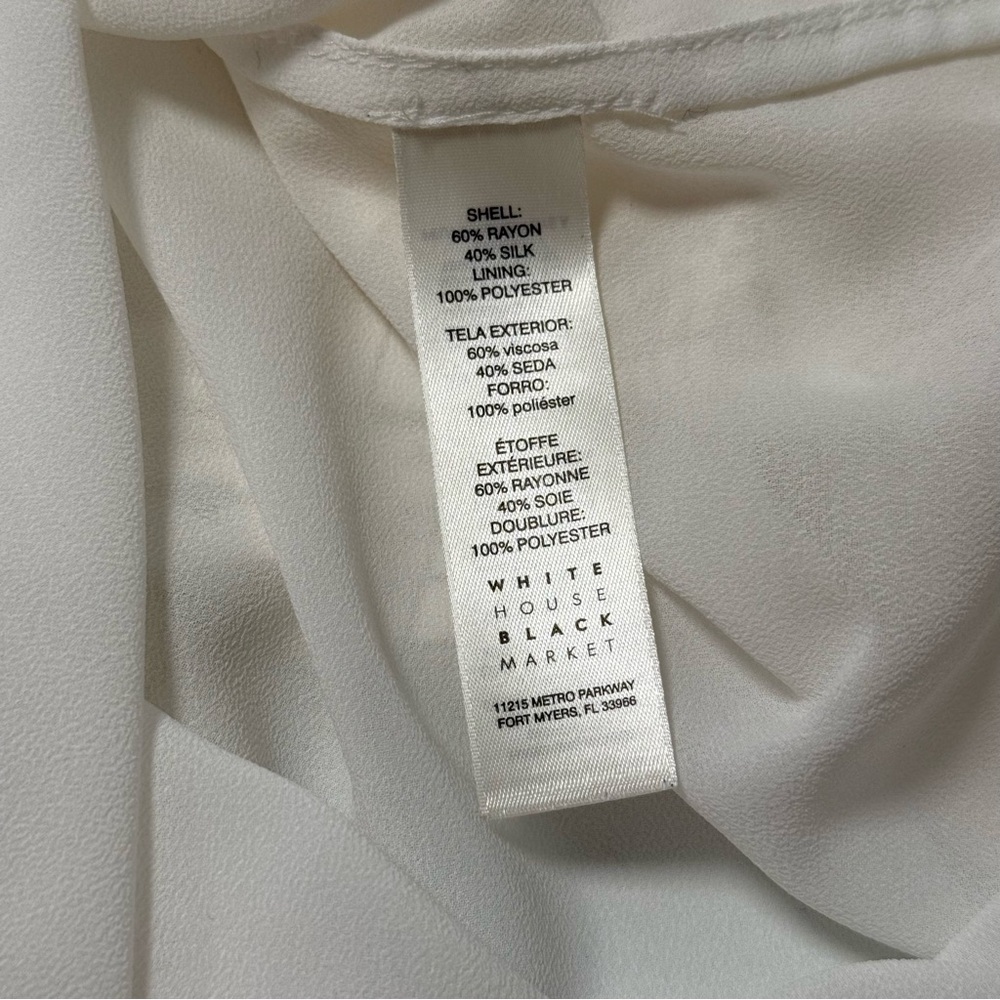 Long Sleeve Cream Blouse - Picture 7 of 10